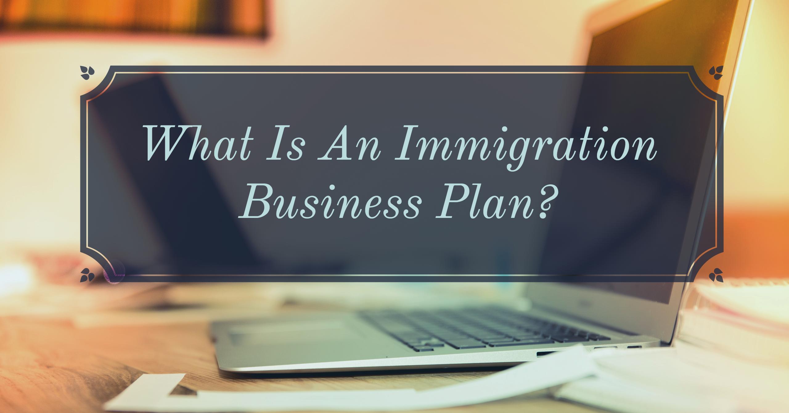 What Is An Immigration Business Plan?