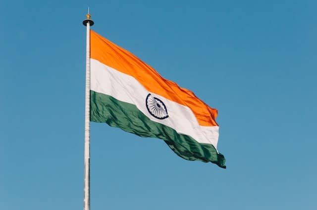 Flag of India flying high in an E2 visa holder house