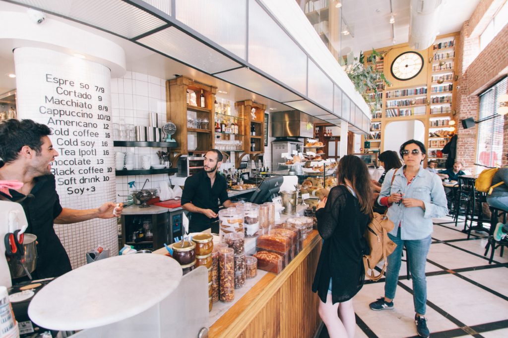 A busy coffee shops